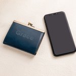 Portefeuille compact en cuir de vache imperméable et personnalisé avec 11 porte-cartes et un nom gravé Cadeau d'anniversaire pour les femmes