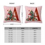 Housse de coussin personnalisée en forme d'arbre de Noël avec nom Décoration d'intérieur Anniversaire Cadeau de Noël pour la famille Enfants