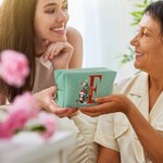 Sac de maquillage en cuir avec nom Cadeau de Noël pour la famille et les enfants