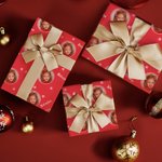 Papier d'emballage personnalisé flocon de neige classique pour photos de vacances Cadeau d'anniversaire pour la famille