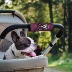 Personalized Cute Paw Dog Cat Luggage Handle Wraps with Name and Contact Card Set of Travel Accessories Gift for Pet Lovers