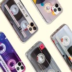 Personalisierte Retro Handyhülle 80's Audio Kassette iPhone-Hülle Weihnachten Geburtstag Geschenk für alle iPhone Modelle
