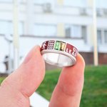 Personalized High School College Class Band Sterling Silver Ring with Birthstone and Name Graduation Anniversary Gift for Graduates Classmates Friends