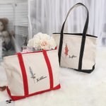 Sac de Plage Écologique Personnalisé avec Fleurs de Naissance et Nom Cadeau d'Anniversaire Remerciement pour Femmes et Filles