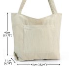 Personalisierte Niedliche Cartoon-Figur Kord-Tasche mit Geburtsblume Namen Große Kapazität Alltags-Tote-Bag Geburtstag Geschenk für Damen Mädchen