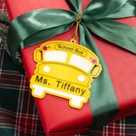 Personalized School Bus Design Double-sided Acrylic Ornament with Name Holiday Tree Decor Christmas Appreciation Gift for School Bus Driver