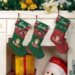 Personalisierte Cartoon-Charakter Weihnachtsstrumpf mit Namen Weihnachtsbaum Dekor Farty Favor Geschenk für Familie Freunde