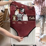 Couvre-bagages rétro personnalisé 1-6 chiens chats pattes 18-32 pouces avec nom Anniversaire Accessoires de voyage Cadeau pour les amoureux des animaux de compagnie