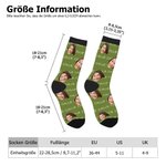 Personalisierte Mehrfarbige Lustige Gesicht Foto Socken mit Namen Geburtstag Weihnachten Geschenk für Familie Freunde