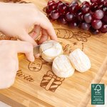 Personalized Milk Cookies for Santa FSC Bamboo Engraved Charcuterie Cutting Board with Juice Groove Christmas Housewarming Gift for Family Friend