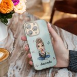 Coque de téléphone pour iPhone avec nom Cadeau d'anniversaire de fête des mères pour les femmes