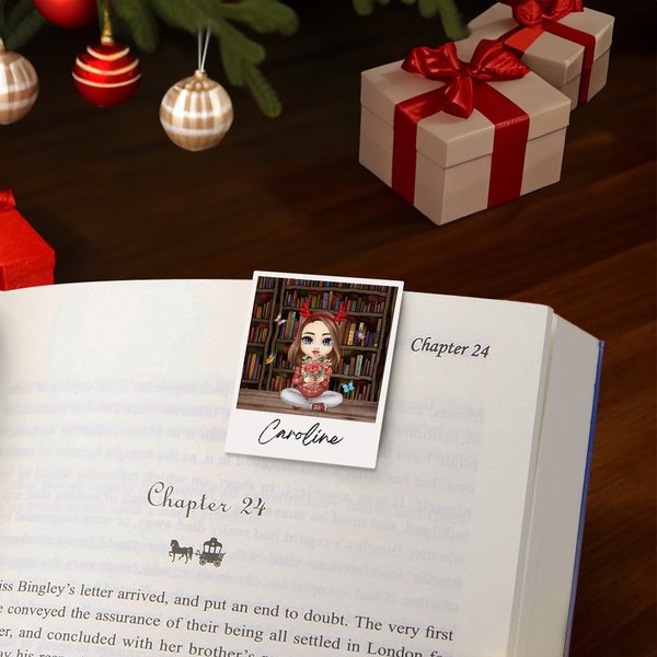 Libreria personalizzata personaggio dei cartoni animati nascita bouquet di fiori segnalibro magnetico clip con nome compleanno regalo di Natale per le