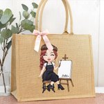 Sac à dos en toile de jute personnalisé Sac de Noël Cadeau d'anniversaire pour la famille Ami