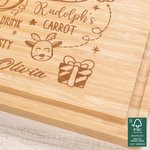 Personalized Milk Cookies for Santa FSC Bamboo Engraved Charcuterie Cutting Board with Juice Groove Christmas Housewarming Gift for Family Friend