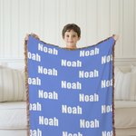 Gepersonaliseerde Multi-color Woordwolk Zachte Gerafelde Deken met Namen Gezellig Home Decor Verjaardag Kerstcadeau voor Kind Familie
