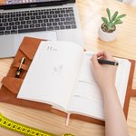 Personalizado Cartoon Character A5 Sketch 50 Sheets Leather Cover Notebook with Name and Storage Pocket Birthday Anniversary Gift for Painting Lovers