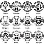 Personalisierter Niedlicher Tier beim Lesen Buchpräger mit Text Namen Hund Katze Prägestempel Weihnachten Geburtstag Geschenk für Buchliebhaber