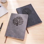 Personalisierte gravierte Baum des Lebens 1-9 Namen Leder Journal Notebook mit 100 linierten Seiten für die Schule Arbeit Reisen Schreiben Geburtstag 