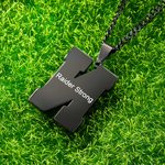 Collier Acier Inoxydable Personnalisé avec Prénom et Chiffre Cadeau pour Amateur de Football Américain