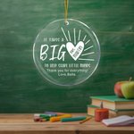 Ornement de Noël personnalisé en acrylique avec texte Cadeau de Noël pour enseignant