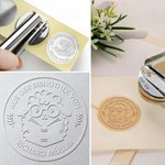 Personalisierter Niedlicher Tier beim Lesen Buchpräger mit Text Namen Hund Katze Prägestempel Weihnachten Geburtstag Geschenk für Buchliebhaber