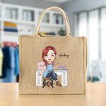 Sac à dos en toile de jute personnalisé Sac de Noël Cadeau d'anniversaire pour la famille Ami