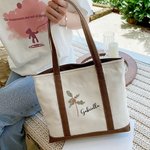 Sac de Plage Écologique Personnalisé avec Fleurs de Naissance et Nom Cadeau d'Anniversaire Remerciement pour Femmes et Filles