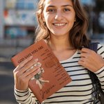 Personalized God Says You Are Bible Birth Flower Portable A5 Leather Notebook Cover with Pocket Birthday Inspirational Gift for Women Students