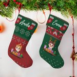 Personalisierte Cartoon-Charakter Weihnachtsstrumpf mit Namen Weihnachtsbaum Dekor Farty Favor Geschenk für Familie Freunde