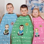 Personalized Birth Flower Cute Cartoon Character Fringed Soft Throw Blanket with Name Home Decor Birthday Christmas Gift