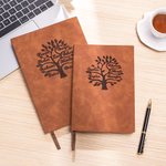 Personalisierte gravierte Baum des Lebens 1-9 Namen Leder Journal Notebook mit 100 linierten Seiten für die Schule Arbeit Reisen Schreiben Geburtstag 