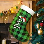 Personalized Santa Hat Name Christmas Stocking Fireplace Tree Hanging Festival Decor Gift for Kids