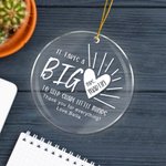 Ornement de Noël personnalisé en acrylique avec texte Cadeau de Noël pour enseignant