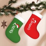 Personalized Santa Hat Name Christmas Stocking Fireplace Tree Hanging Festival Decor Gift for Kids