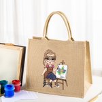 Sac à dos en toile de jute personnalisé Sac de Noël Cadeau d'anniversaire pour la famille Ami