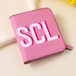 Personalized Shadow Name Leather Compact Bifold Pocket Wallet with Name Birthday Anniversary Gift for Women Girls