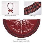 Jupe de sapin de Noël personnalisée Père Noël Style Elk avec noms Fête de Noël Décoration de la maison Cadeau d'hiver pour la famille