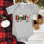 Personalized Lovely Christmas Family Matching T-shirt Sweatshirt Baby Bodysuit with Name Garment Merry Christmas Gift for Family