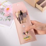 Trousse de Pinceaux de Maquillage Personnalisée avec Nom et 8 Pinceaux de Maquillage Cadeau d'Anniversaire pour Femme Fille