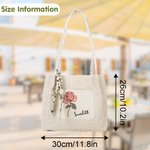 Personalisierte Geburt Blume Name Straw Woven Crossbody Bag Reisezubehör täglichen Gebrauch Geburtstag Geschenk für Frauen Mädchen