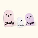 Ornamento da scrivania personalizzato multicolore con nome di fantasma Halloween Regalo per la famiglia