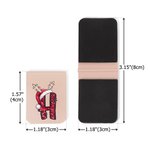 Marque-page magnétique en cuir personnalisé aquarelle pailleté Chapeau de Père Noël Initial Cadeau de Noël pour les amoureux du livre Bookworm