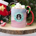 Personalized Colourful Starbarks Logo Design 11oz Ceramic Mug with Pet Photo and Name Birthday Gift for Dog Cat Pet Lovers
