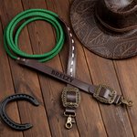 Personalised Leather Retro Style Horse Rope Reins with Name Birthday Gfit for Friend Family Pet Lovers