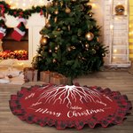 Jupe de sapin de Noël personnalisée Père Noël Style Elk avec noms Fête de Noël Décoration de la maison Cadeau d'hiver pour la famille