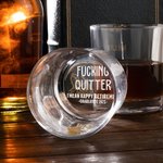 Personalised I Mean Happy Retirement 10oz Whiskey Glass with Engraved Text Funny Retirement Birthday Gift for Family Friends