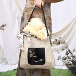 Personalisierte Geburt Blume Name Straw Woven Crossbody Bag Reisezubehör täglichen Gebrauch Geburtstag Geschenk für Frauen Mädchen
