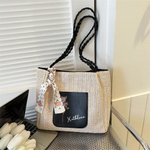 Personalisierte Geburt Blume Name Straw Woven Crossbody Bag Reisezubehör täglichen Gebrauch Geburtstag Geschenk für Frauen Mädchen