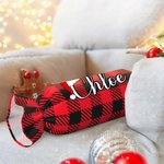 Personalizzato multicolore cappello di Babbo Natale nome forma Candy morbido cuscino copertina inserto Set Home Decor regalo di Natale per la famiglia