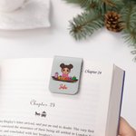 Marque-page magnétique personnalisé pour garçon et fille avec nom Plusieurs couleurs disponibles Cadeau de Noël pour le rat de bibliothèque et l'amateur de livres